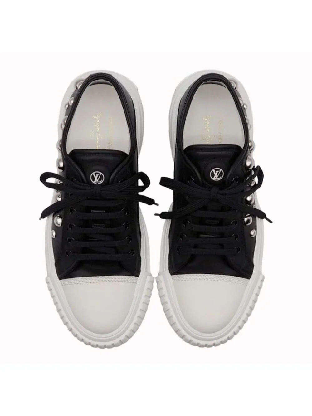 Louis Vuitton Yk Squad Line Sneakers Shoes Yayoi Kusama Black - Picture 4 of 15